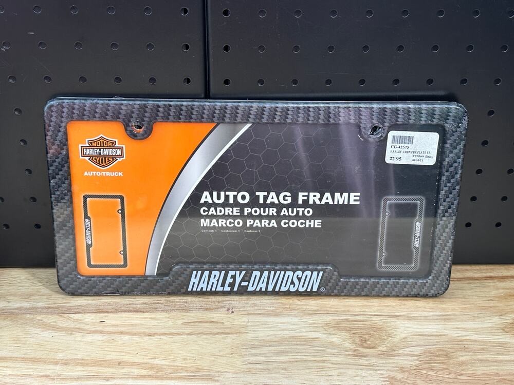 Harley-Davidson Carbon Fiber Look H-D Metal License Plate Frame CG42575